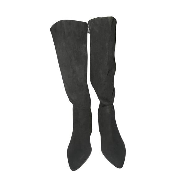 Torrid Jillian Knee High Boots Black Faux Suede Heels Wide Calf Womens 11 WW NWT - Picture 6 of 9